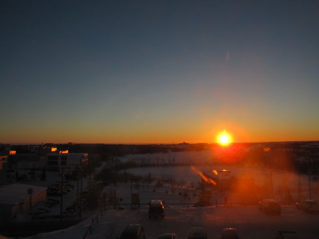 イエローナイフの夕日
